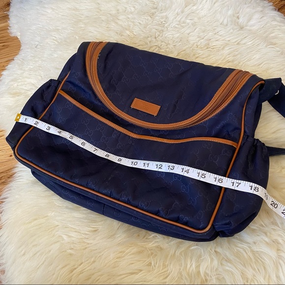 Gucci Guccissma Nylon Diaper Bag Navy Sheen Monogram - Picture 12 of 14